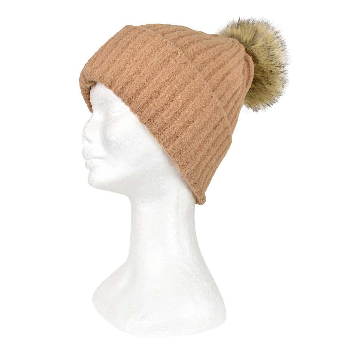 Plain Stripe Knit Beanie