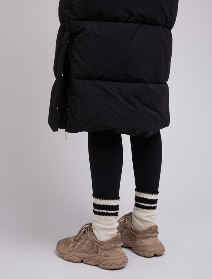Active Fur Longline Puffer - Black