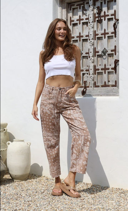 Bandana Barrel Jean