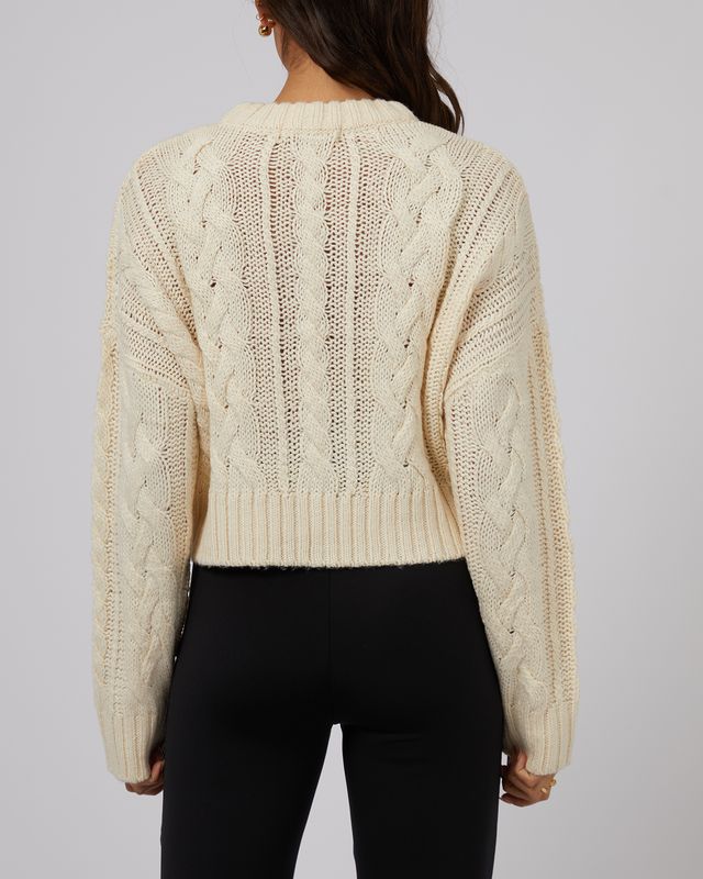 Erika Cable Knit - Vintage White