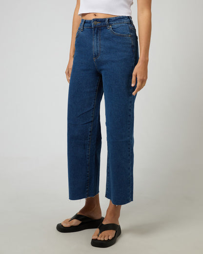 Charlie High Rise Wide Leg - Mid Blue