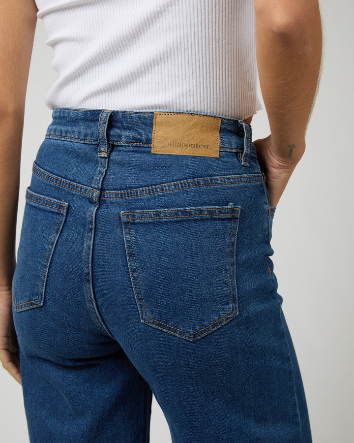 Charlie High Rise Wide Leg - Mid Blue