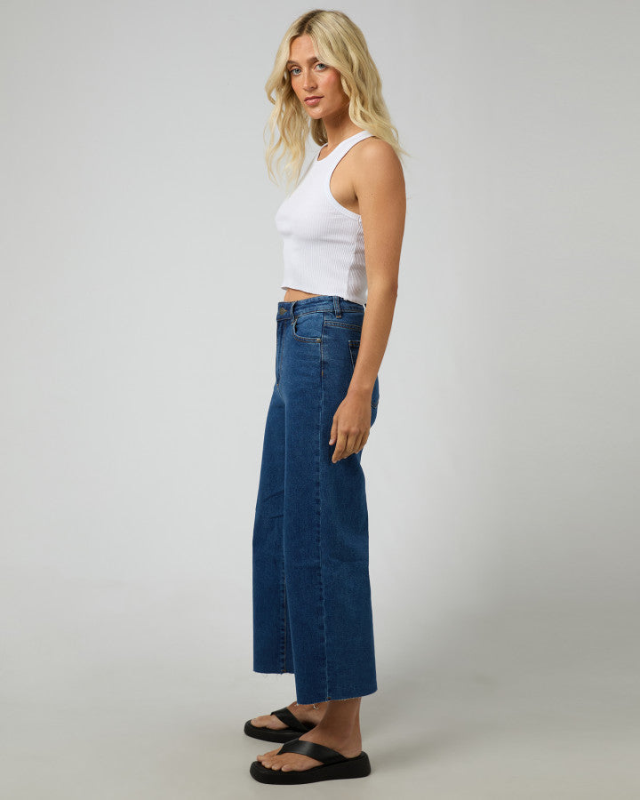 Charlie High Rise Wide Leg - Mid Blue