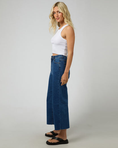 Charlie High Rise Wide Leg - Mid Blue