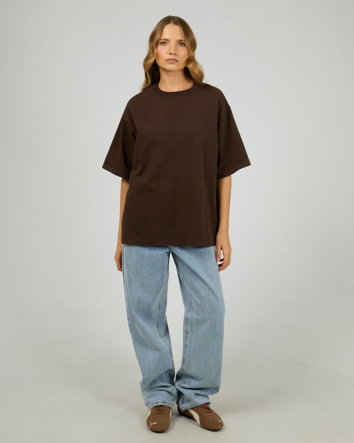 Core Oversized Tee - Choc
