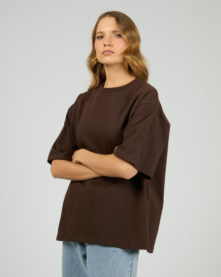 Core Oversized Tee - Choc