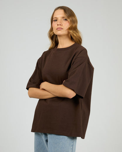 Core Oversized Tee - Choc