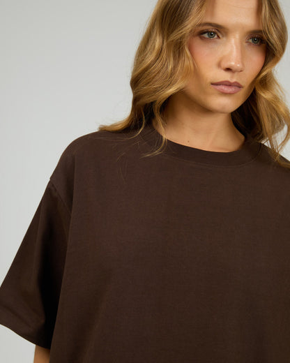 Core Oversized Tee - Choc