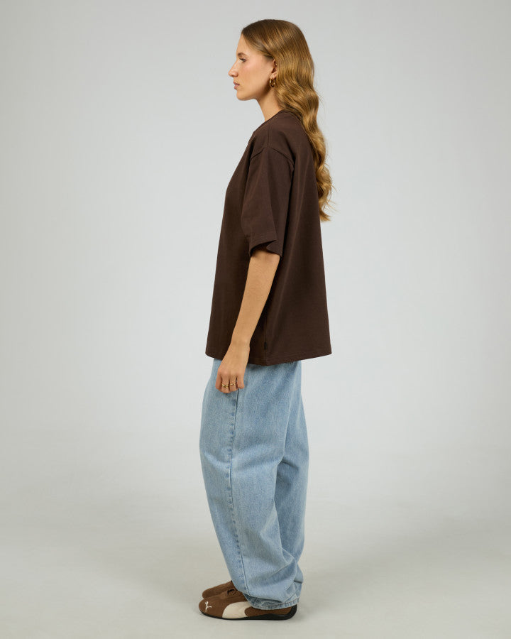 Core Oversized Tee - Choc