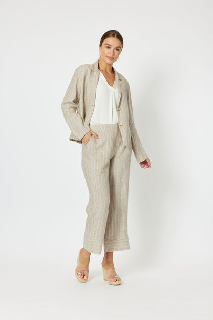 Marseille Stripe Linen Jacket