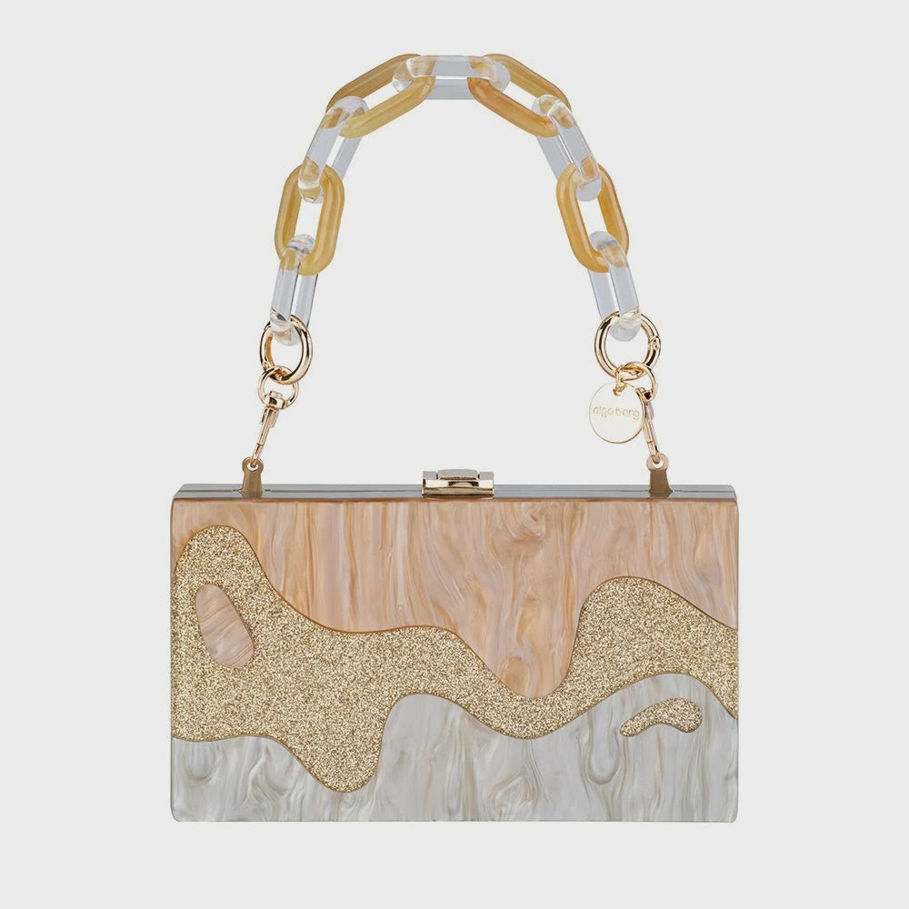 Erika Acrylic Wave Bag- Natural