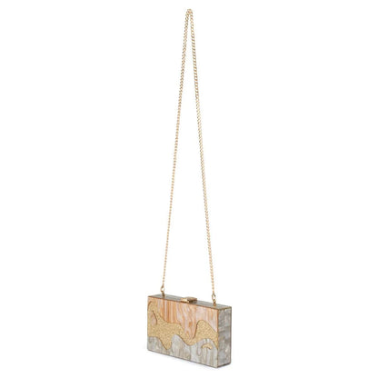 Erika Acrylic Wave Bag- Natural