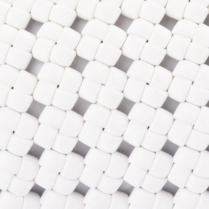 Everly Hand Woven Clutch- White
