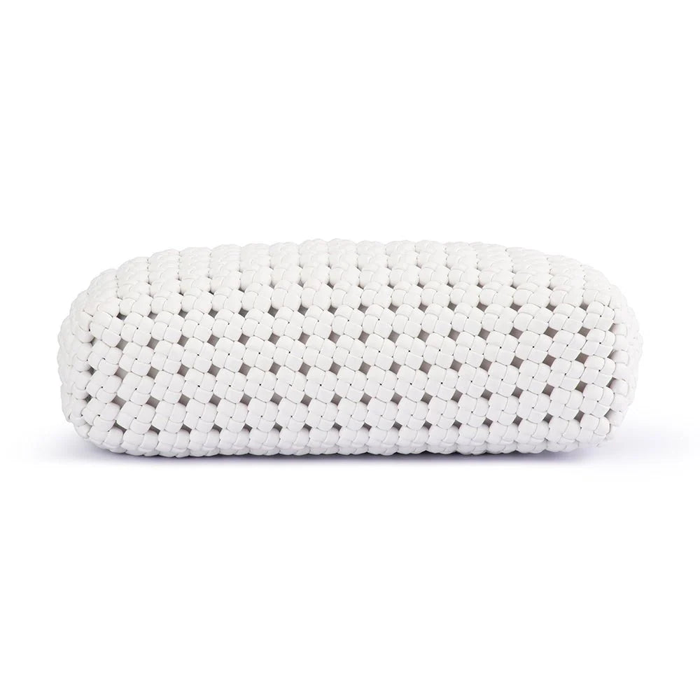 Everly Hand Woven Clutch- White