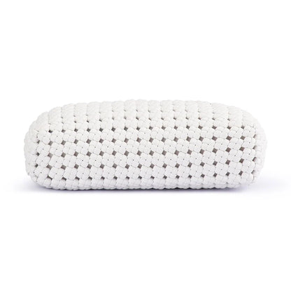 Everly Hand Woven Clutch- White
