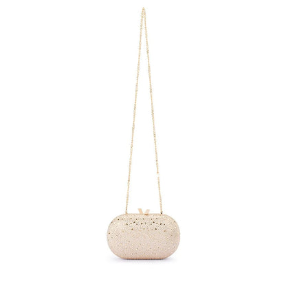 Faye Oval Clutch- Gold