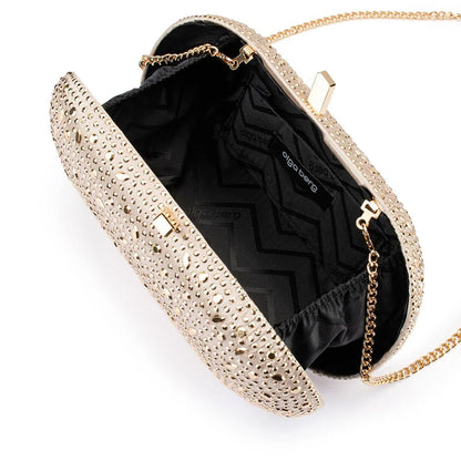 Faye Oval Clutch- Gold
