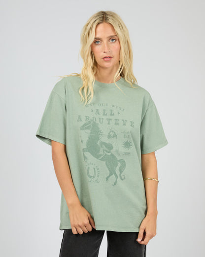 Giddy Up Tee - Sage