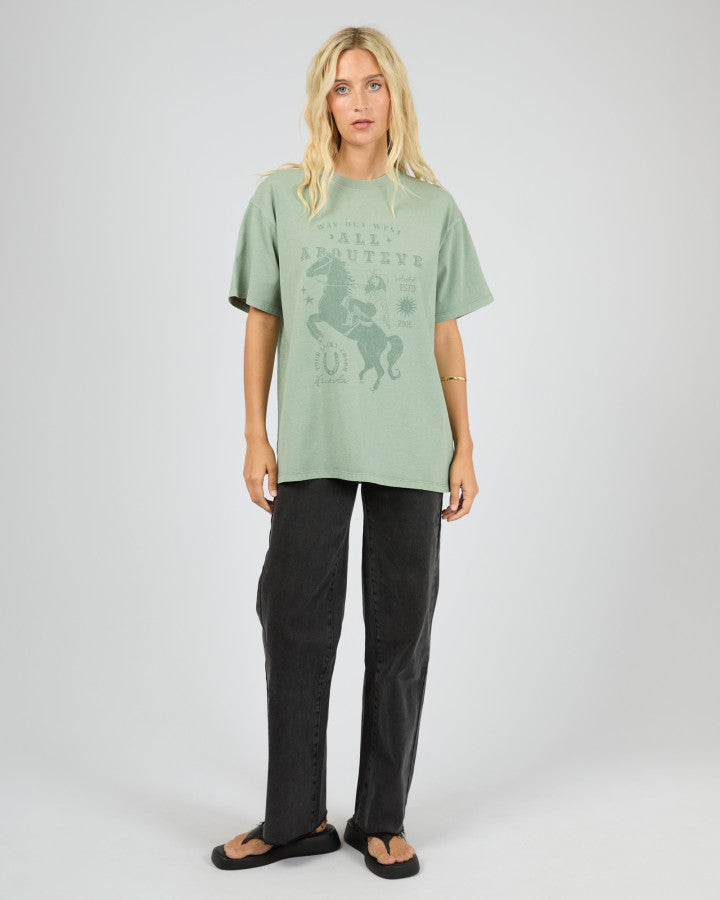 Giddy Up Tee - Sage