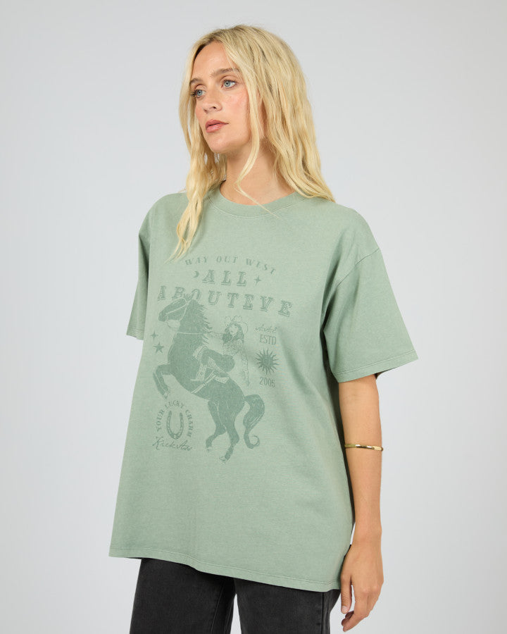 Giddy Up Tee - Sage