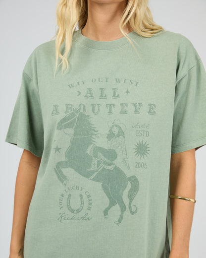 Giddy Up Tee - Sage