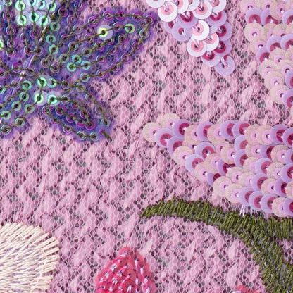 Greta Floral Clutch- Lilac