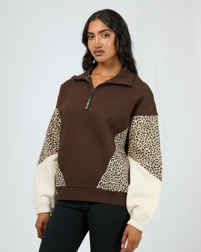 Savannah 1/4 Zip - Brown