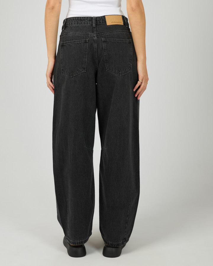 Hallie Barrel Leg Jean - Coal