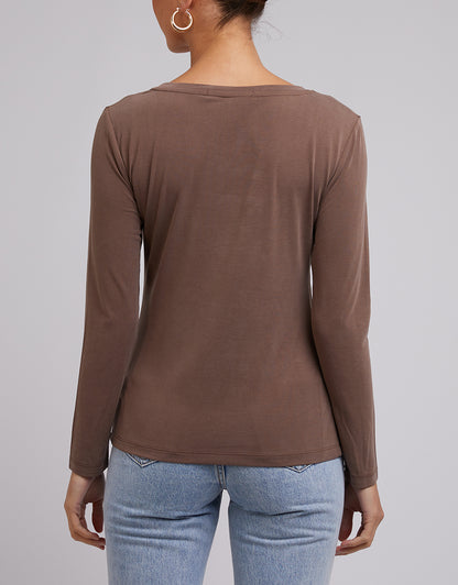 Harper L/S Tee - Brown