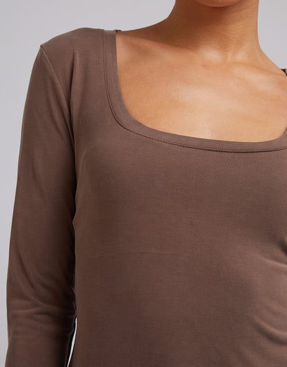 Harper L/S Tee - Brown