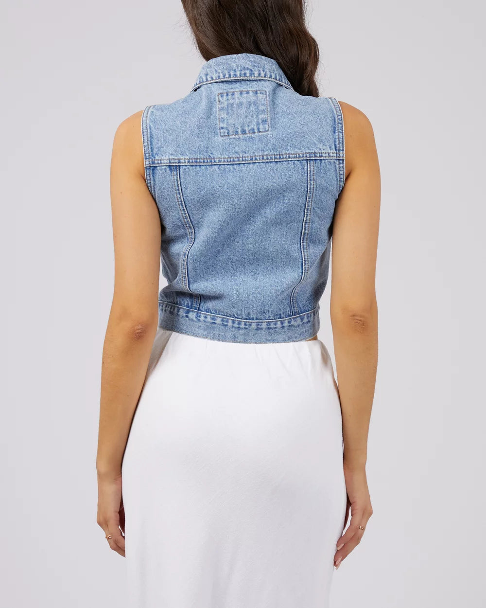 Harper Denim Vest - Light Blue