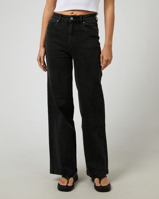 Jacqui Wide Leg - Washed Black