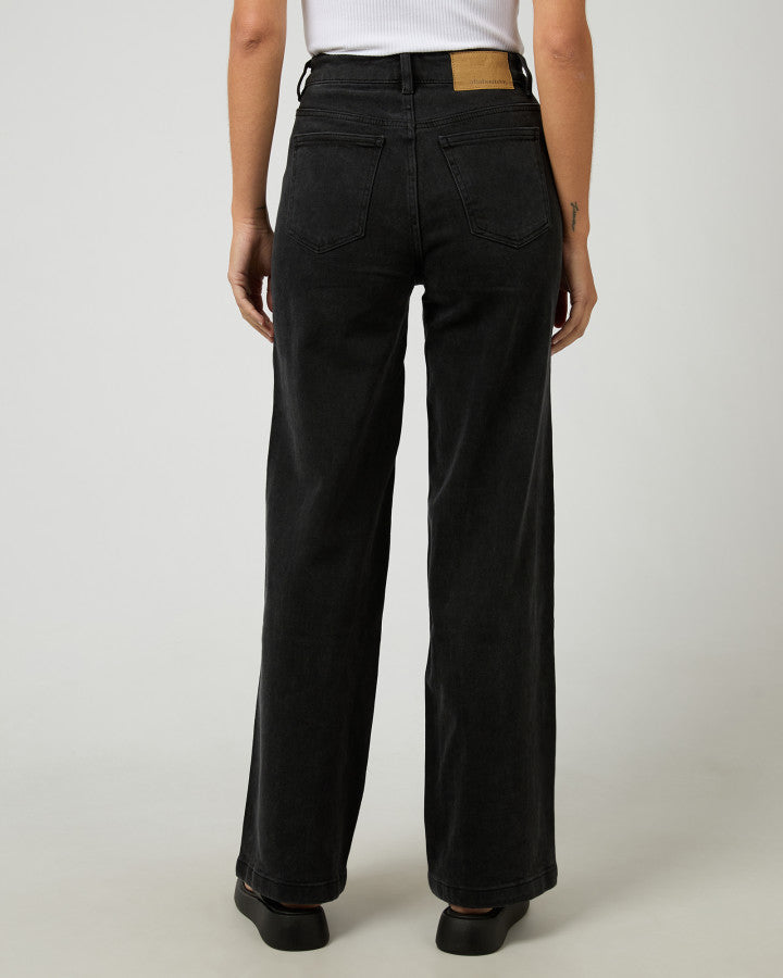 Jacqui Wide Leg - Washed Black