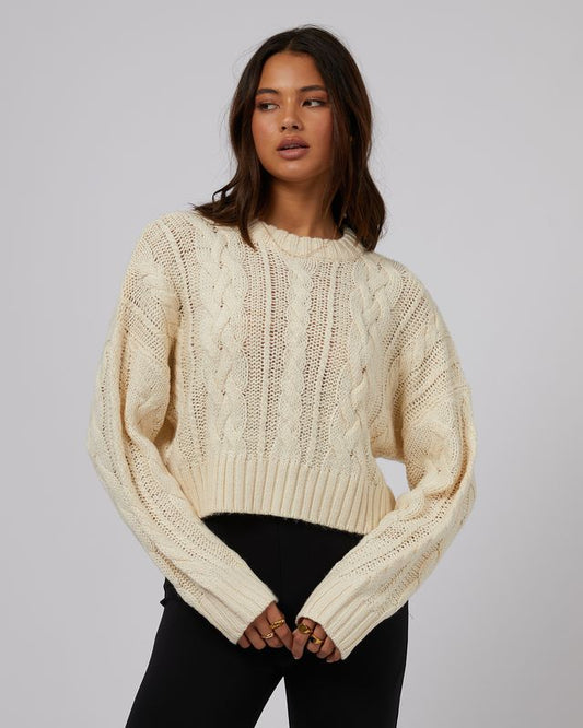 Erika Cable Knit - Vintage White