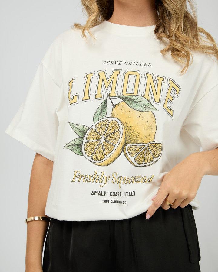 Limone Tee - Vintage White