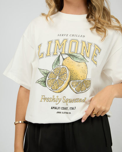 Limone Tee - Vintage White