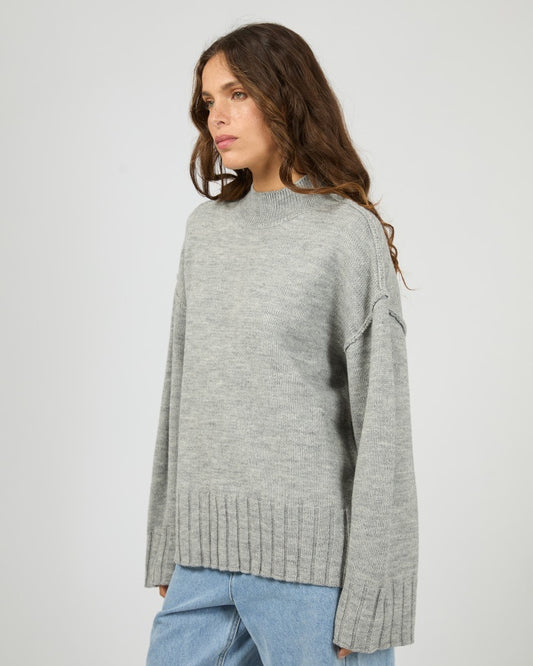 Lotus Knit Jumper - Grey Marle