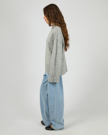 Lotus Knit Jumper - Grey Marle