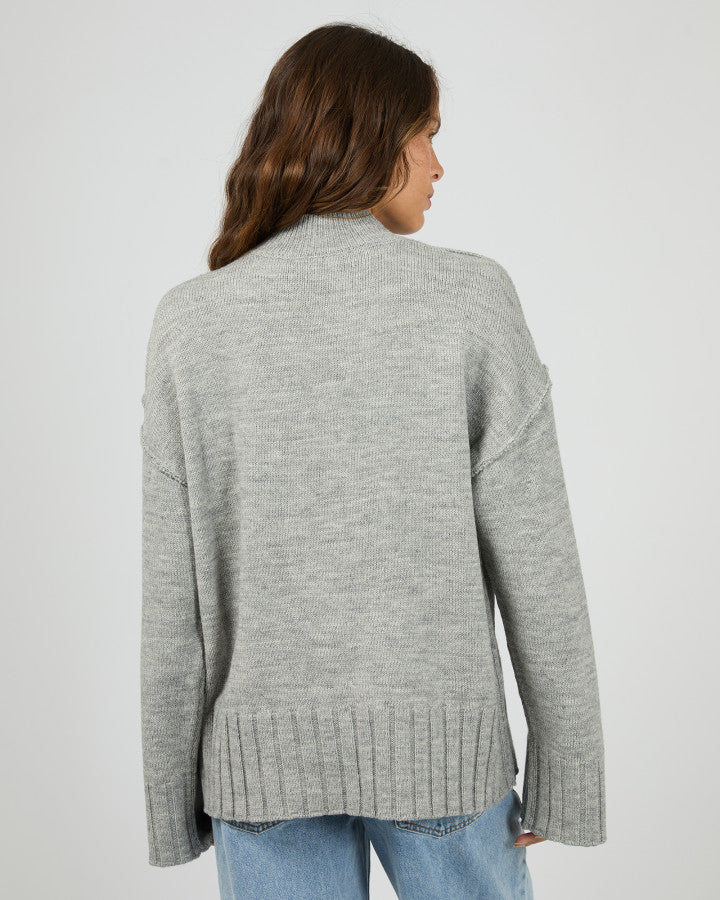 Lotus Knit Jumper - Grey Marle