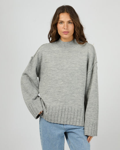 Lotus Knit Jumper - Grey Marle
