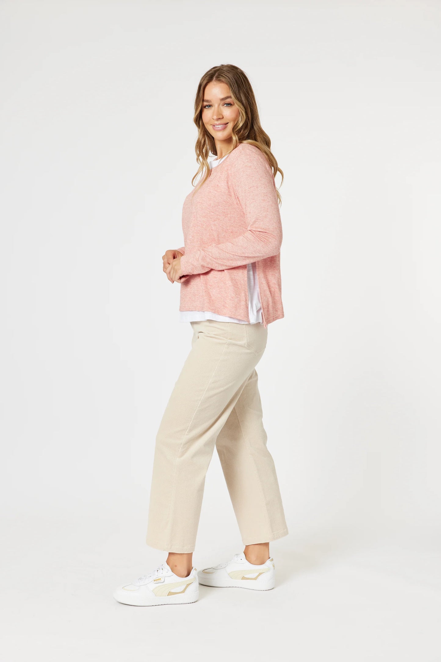 Lucy Stretch Cord Pant - Natural