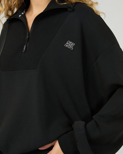 Luxe Active 1/4 Zip- Black