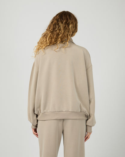 Luxe Active 1/4 Zip - Stone