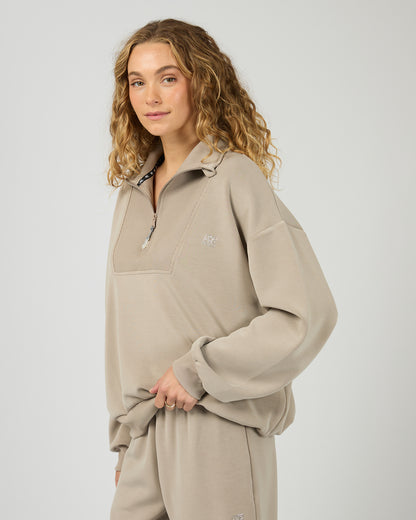 Luxe Active 1/4 Zip - Stone
