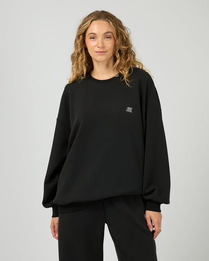 Luxe Active Box Crew - Black