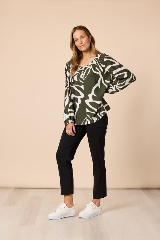 Lyon Print Top