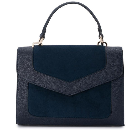 Markle Suede & Pebble Top Handle - Navy