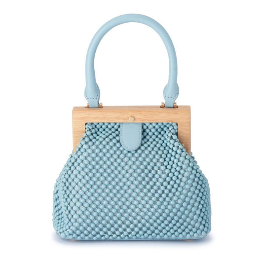 Marlo Ball Mesh Handle Bag - Blue
