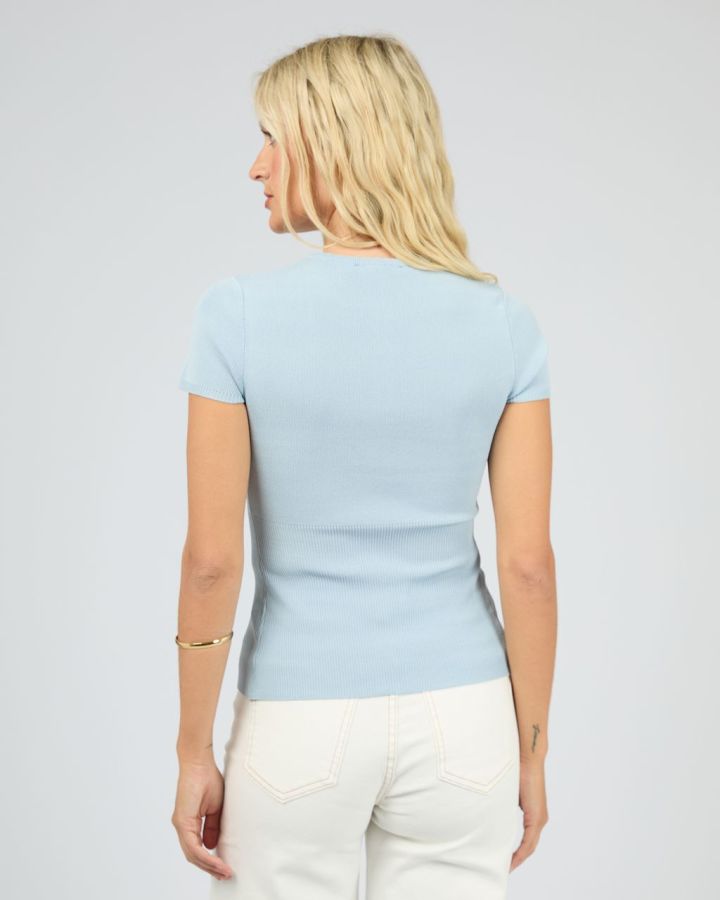 Olive knit Top - Sky