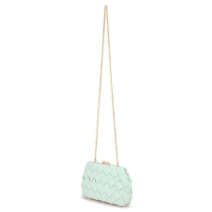 QUINN Woven Clutch - Mint
